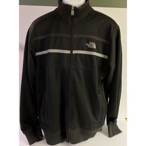 The North Face Mens Black Polyester Full Zip Jacket Size L EUC!!
